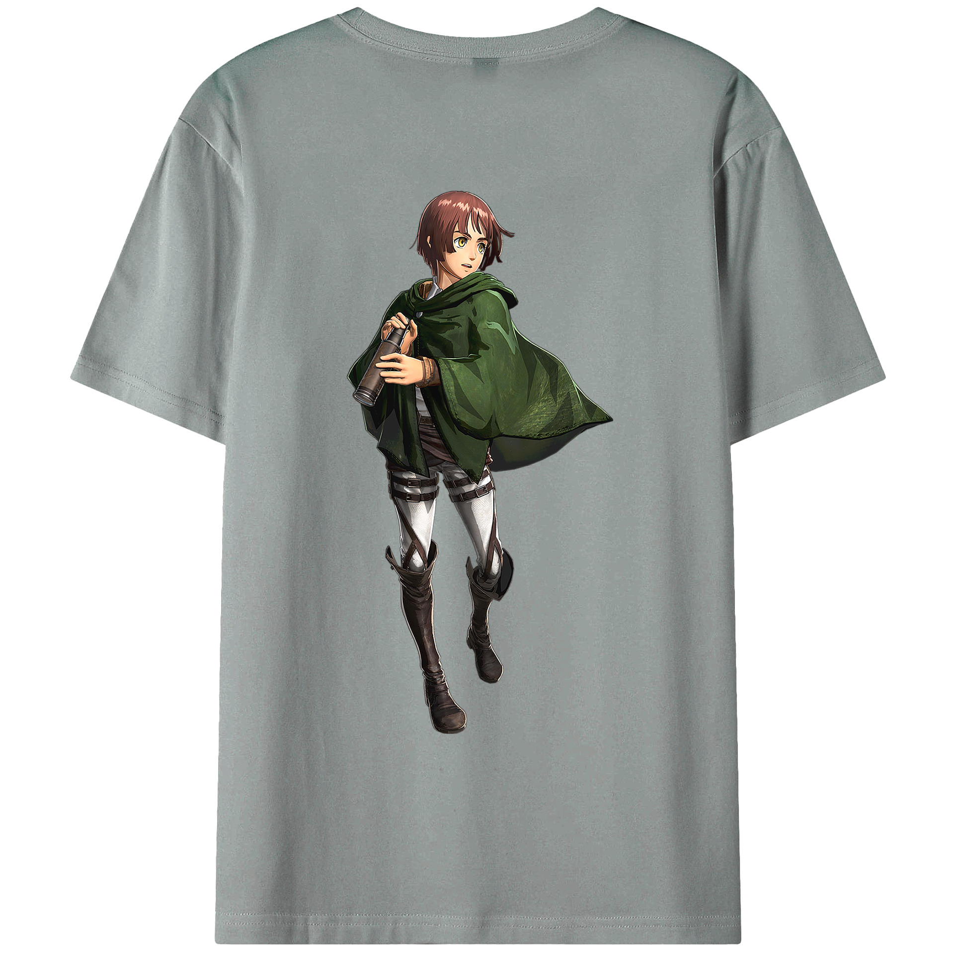 （画像用） 進撃の巨人 Attack on Titan 綿100％ メンズ半袖Tシャツ（バックプリント） 通気性